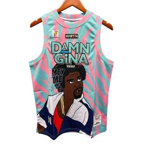 Headgean Classics Damn Gina Jerome Youth Jersey XL Pink Blue Basketball Tank NWT